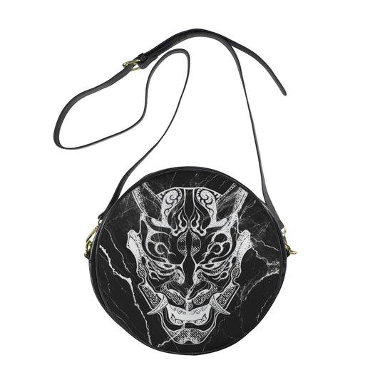 Marble Oni Round Leather Satchel
