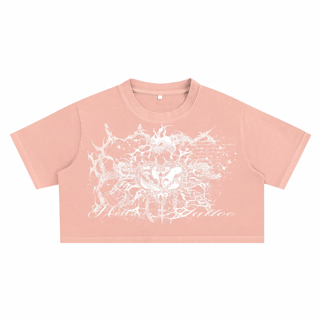 True Love Snow Washed Crop Top