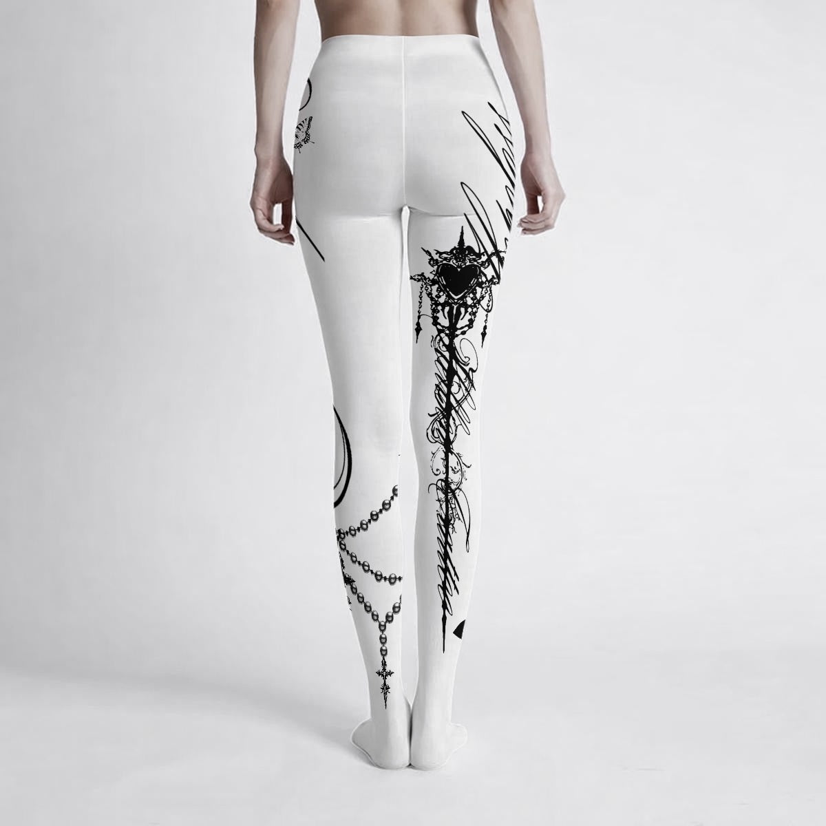 White Romantic Tights