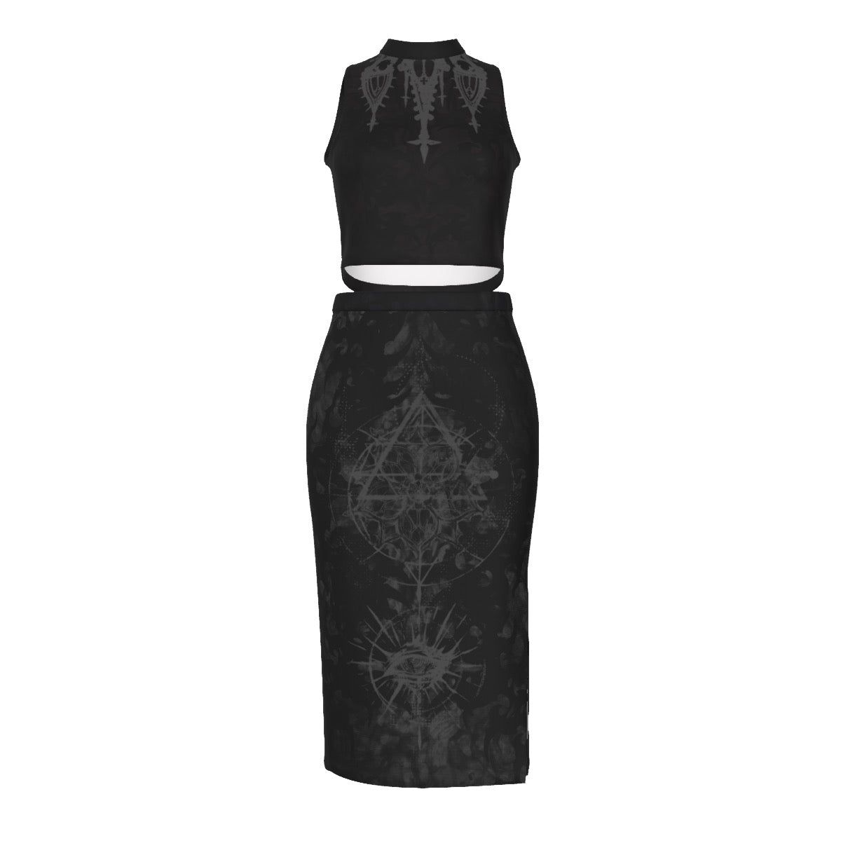 Cathedral Fractal Tank Top & Split High Skirt Set