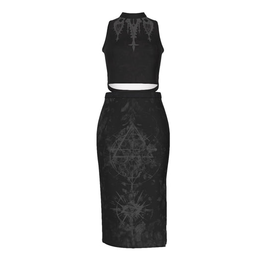 Cathedral Fractal Tank Top & Split High Skirt Set
