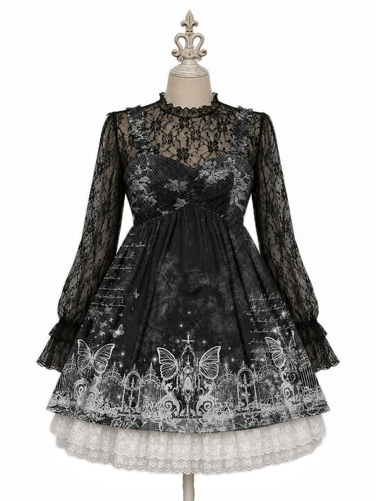 Dark Daydream Chiffon Dress