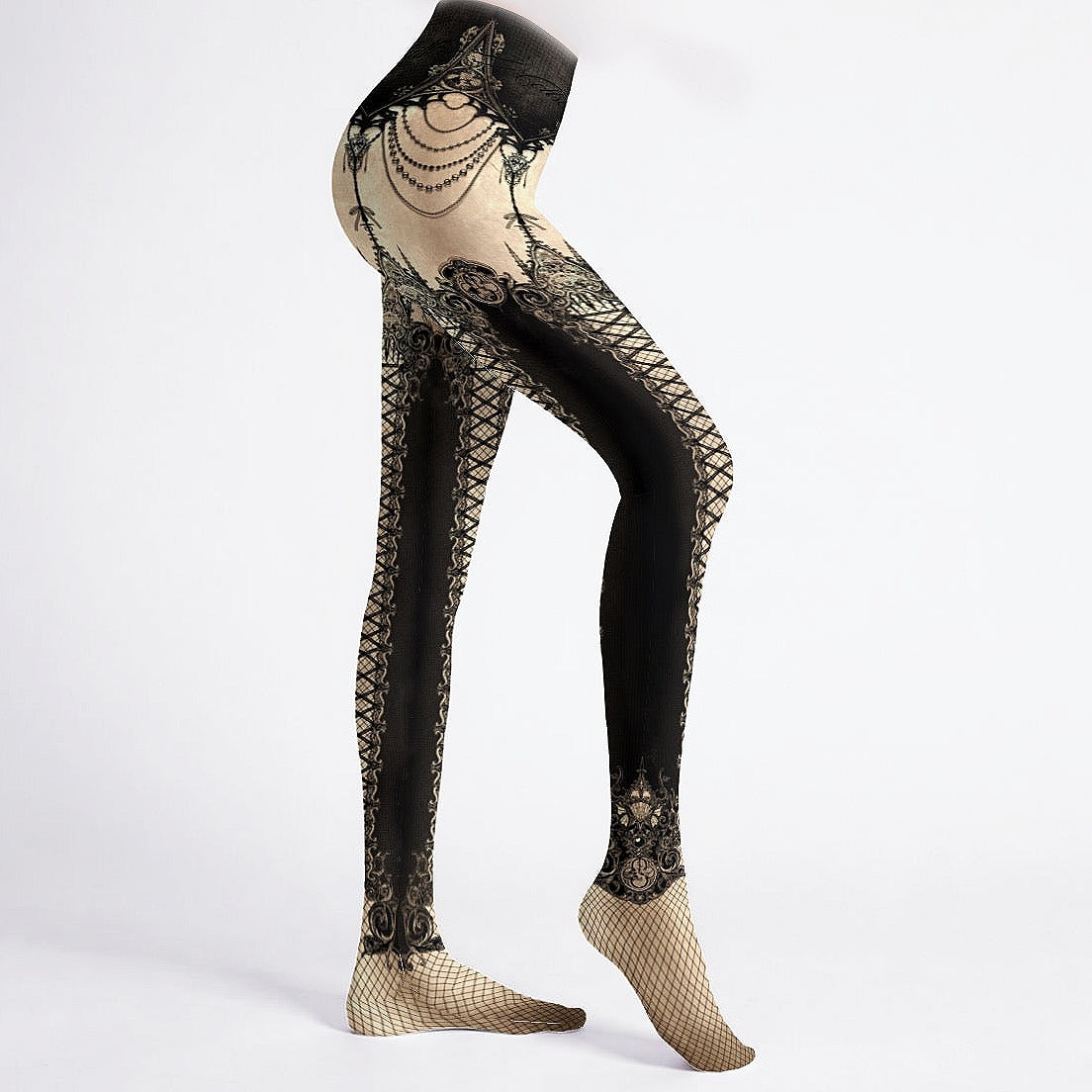 Élise Illustrated Tights Light