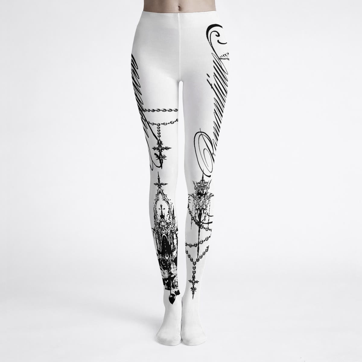 White Romantic Tights