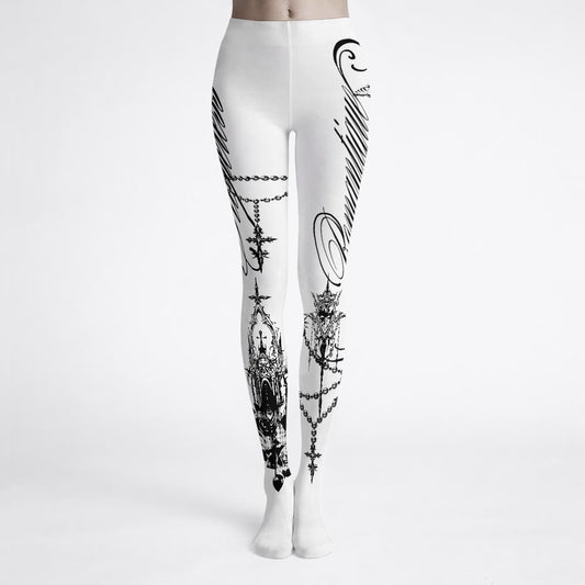 White Romantic Tights