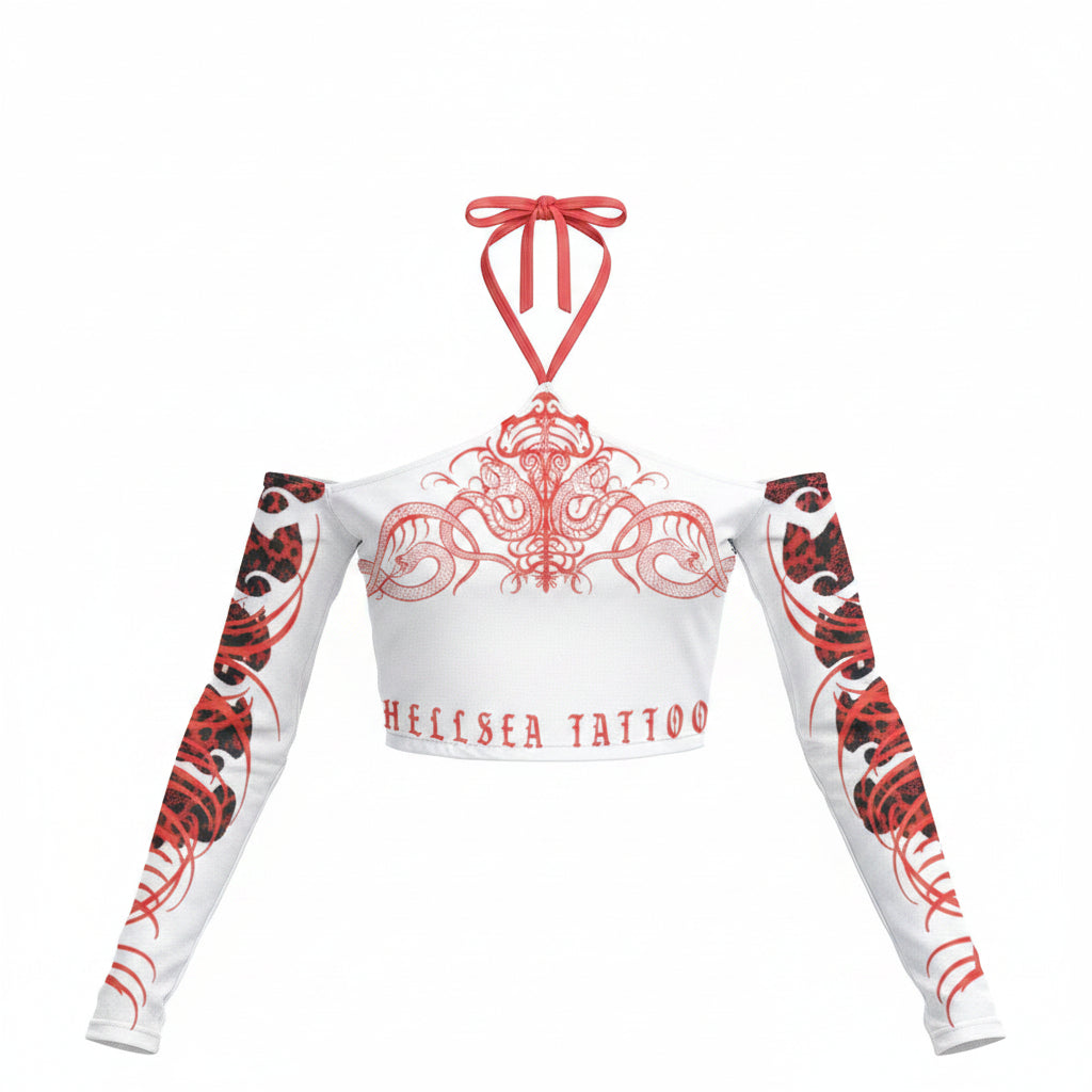 Snake Bite Women's Halter Lace-up Top