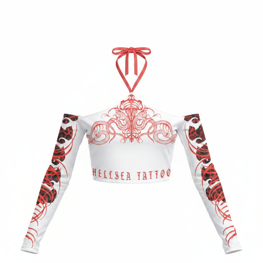 Snake Bite Women's Halter Lace-up Top