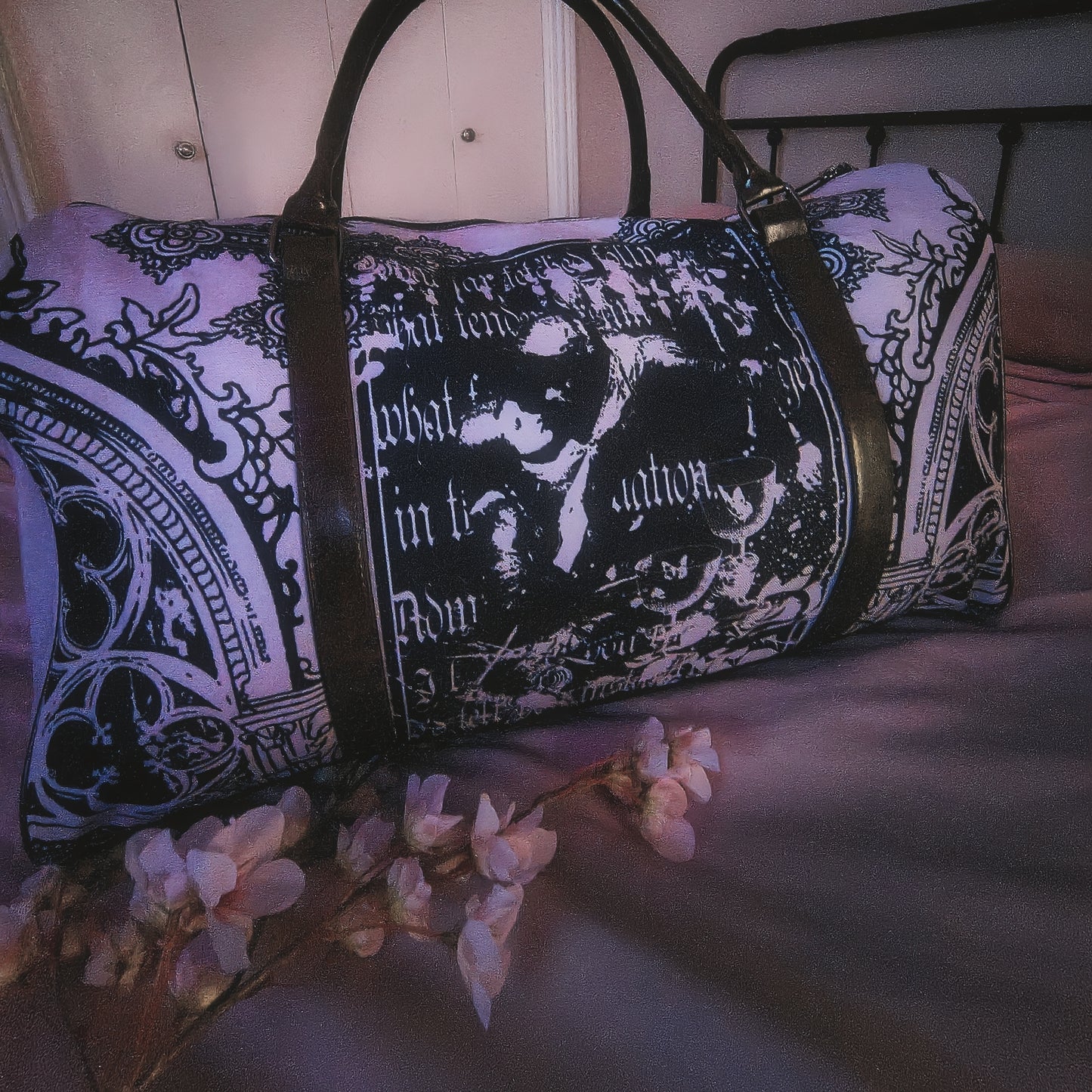 Rose Romantic Canvas Duffle Bag