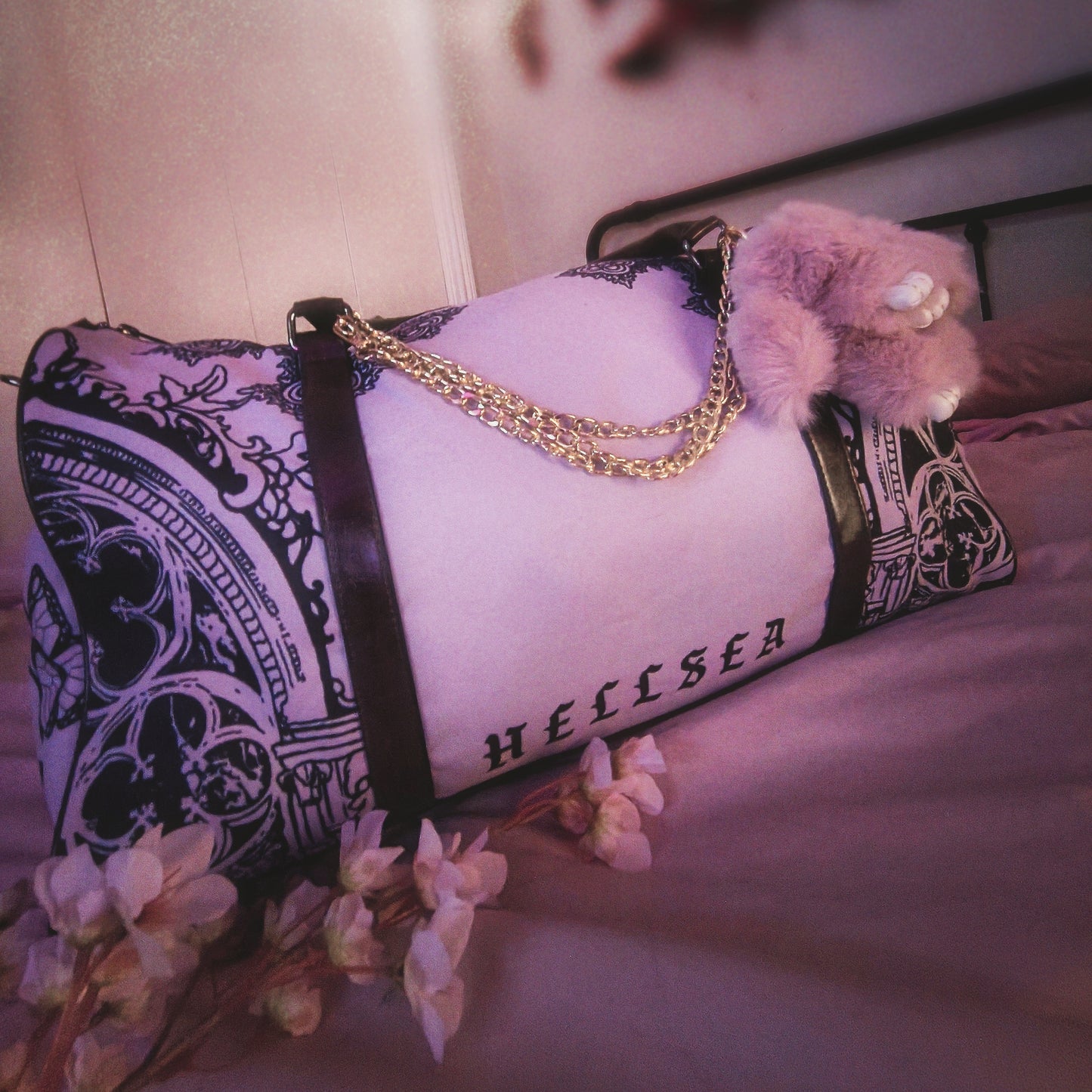 Rose Romantic Canvas Duffle Bag