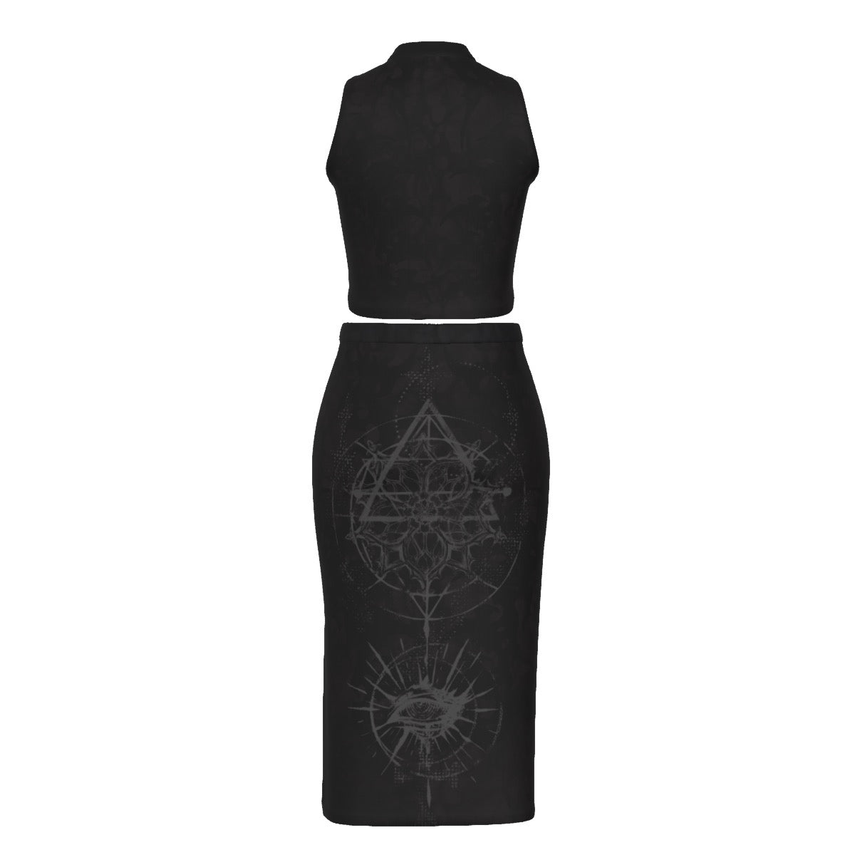 Cathedral Fractal Tank Top & Split High Skirt Set